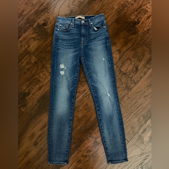 7 For All Mankind Luxe Vintage High Waist Ankle Skinny Jeans Size 26 - Picture 3 of 11